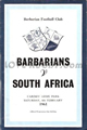 Barbarians v South Africa 1961 rugby  Programmes